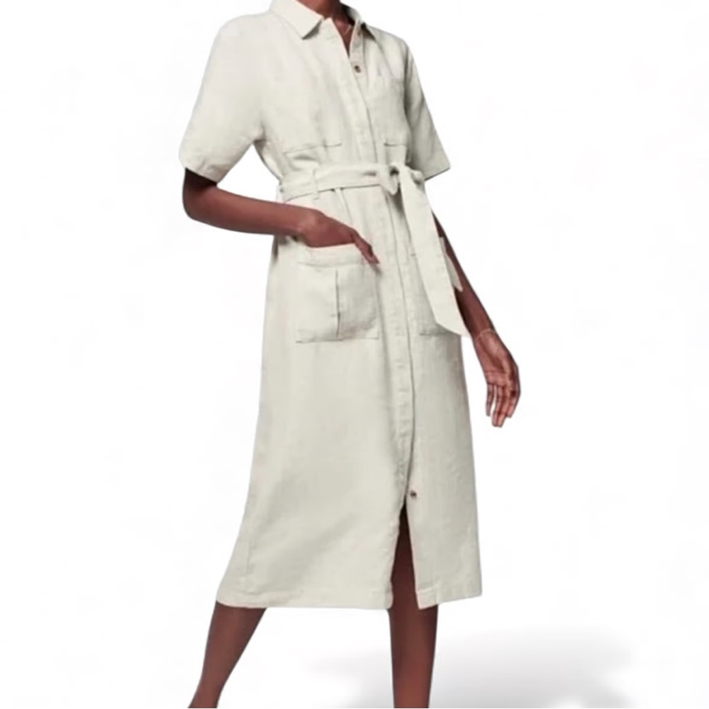 Faherty Lita Linen Shirtdress size XL NWT Birch